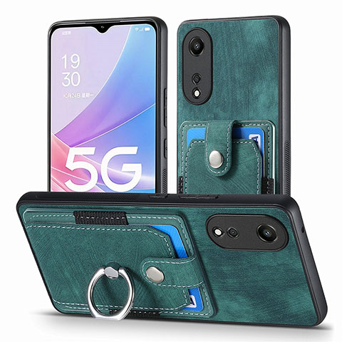 Funda Silicona Goma de Cuero Carcasa SD2 para Oppo A78 5G Verde