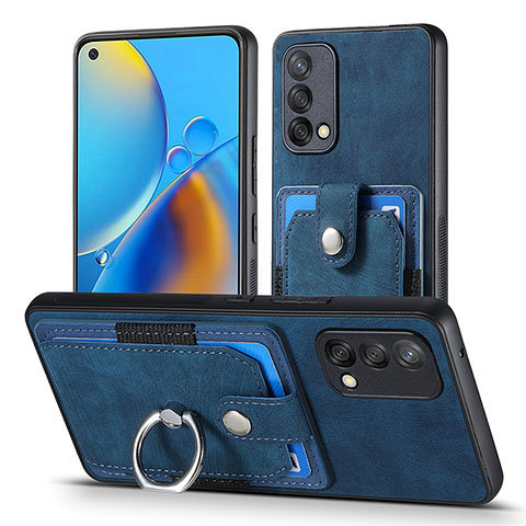 Funda Silicona Goma de Cuero Carcasa SD2 para Oppo F19 Azul