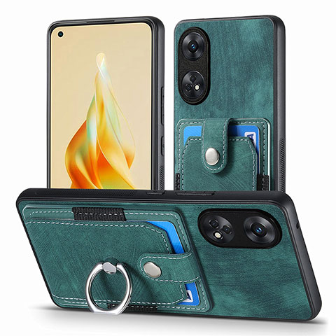 Funda Silicona Goma de Cuero Carcasa SD2 para Oppo Reno8 T 4G Verde