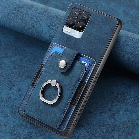 Funda Silicona Goma de Cuero Carcasa SD2 para Realme 8 4G Azul