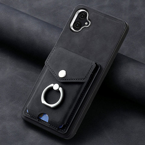 Funda Silicona Goma de Cuero Carcasa SD2 para Samsung Galaxy A04E Negro