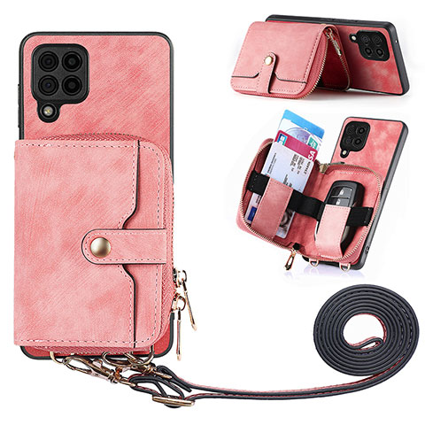 Funda Silicona Goma de Cuero Carcasa SD2 para Samsung Galaxy A12 5G Rosa