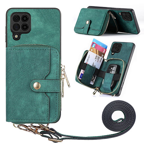 Funda Silicona Goma de Cuero Carcasa SD2 para Samsung Galaxy A12 5G Verde