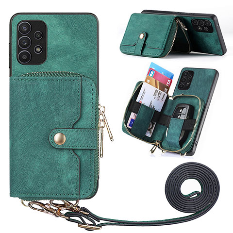 Funda Silicona Goma de Cuero Carcasa SD2 para Samsung Galaxy A32 5G Verde