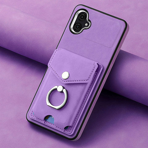 Funda Silicona Goma de Cuero Carcasa SD2 para Samsung Galaxy M04 Purpura Claro