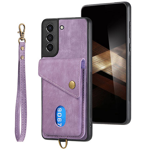 Funda Silicona Goma de Cuero Carcasa SD2 para Samsung Galaxy S24 5G Purpura Claro