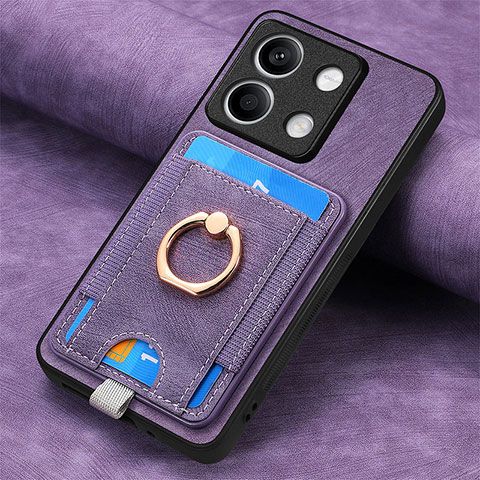 Funda Silicona Goma de Cuero Carcasa SD2 para Xiaomi Redmi Note 13 5G Purpura Claro