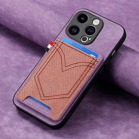 Funda Silicona Goma de Cuero Carcasa SD3 para Apple iPhone 13 Pro Purpura Claro