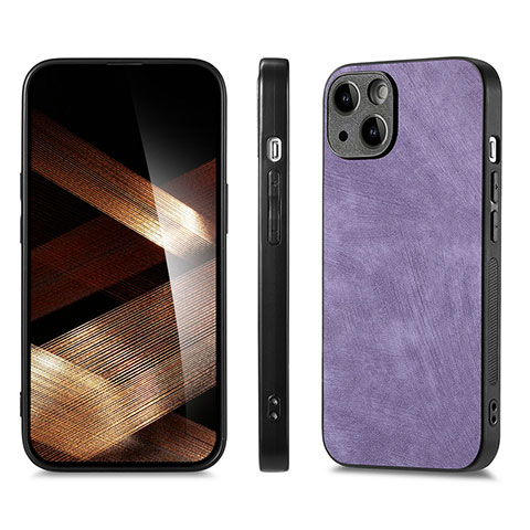 Funda Silicona Goma de Cuero Carcasa SD3 para Apple iPhone 14 Plus Morado