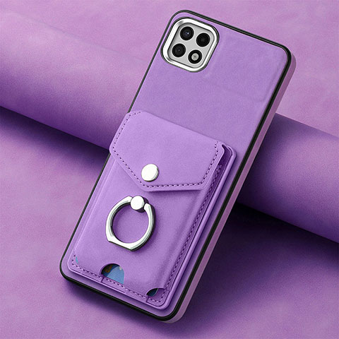 Funda Silicona Goma de Cuero Carcasa SD3 para Samsung Galaxy A22s 5G Morado