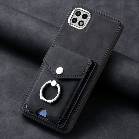 Funda Silicona Goma de Cuero Carcasa SD3 para Samsung Galaxy A22s 5G Negro