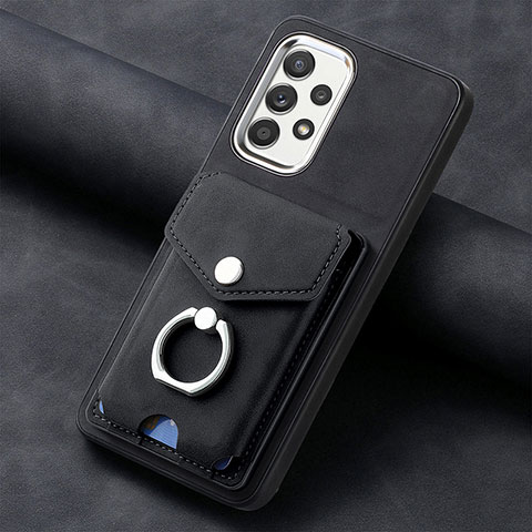 Funda Silicona Goma de Cuero Carcasa SD3 para Samsung Galaxy A23 4G Negro