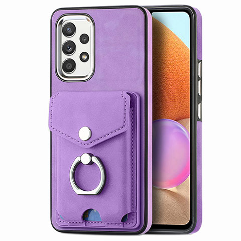 Funda Silicona Goma de Cuero Carcasa SD3 para Samsung Galaxy A32 4G Morado