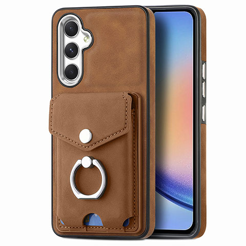 Funda Silicona Goma de Cuero Carcasa SD3 para Samsung Galaxy A34 5G Marron