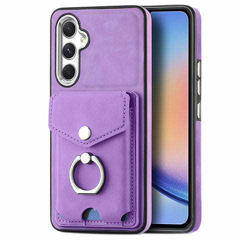 Funda Silicona Goma de Cuero Carcasa SD3 para Samsung Galaxy A34 5G Purpura Claro