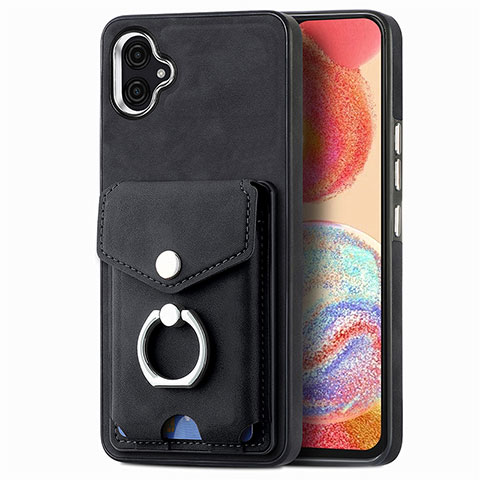 Funda Silicona Goma de Cuero Carcasa SD3 para Samsung Galaxy M04 Negro