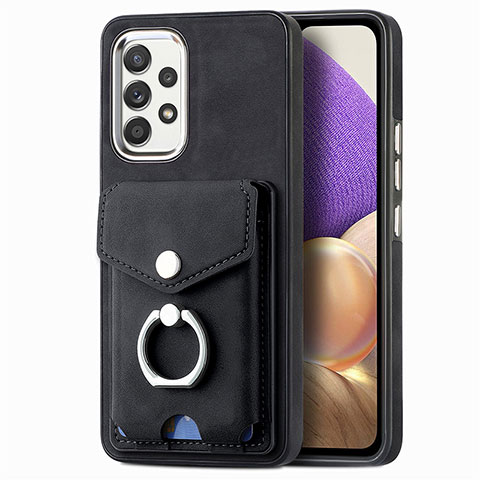 Funda Silicona Goma de Cuero Carcasa SD3 para Samsung Galaxy M32 5G Negro