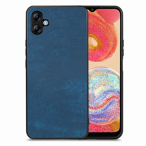 Funda Silicona Goma de Cuero Carcasa SD4 para Samsung Galaxy A04 4G Azul