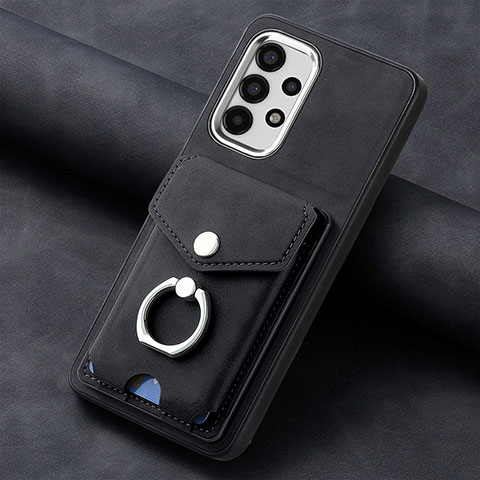 Funda Silicona Goma de Cuero Carcasa SD4 para Samsung Galaxy A13 4G Negro