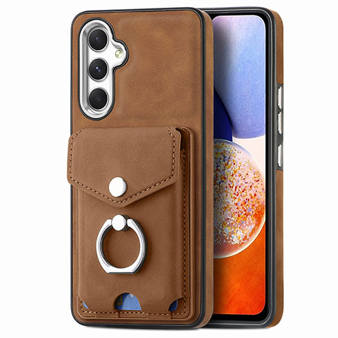 Funda Silicona Goma de Cuero Carcasa SD4 para Samsung Galaxy A14 4G Marron