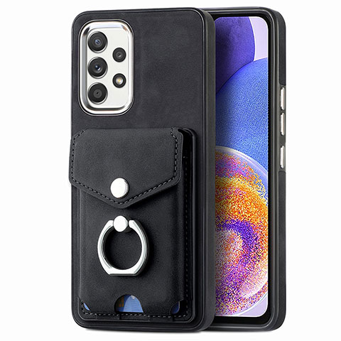 Funda Silicona Goma de Cuero Carcasa SD4 para Samsung Galaxy A23 5G Negro