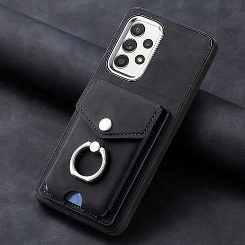 Funda Silicona Goma de Cuero Carcasa SD4 para Samsung Galaxy A32 5G Negro