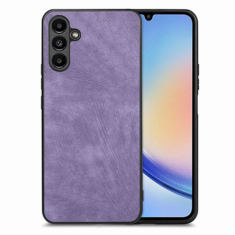 Funda Silicona Goma de Cuero Carcasa SD4 para Samsung Galaxy A34 5G Purpura Claro