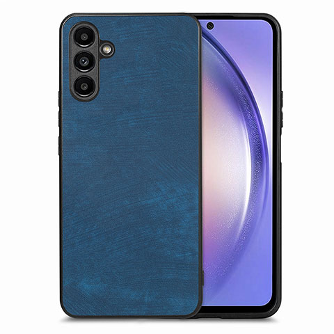 Funda Silicona Goma de Cuero Carcasa SD4 para Samsung Galaxy A54 5G Azul