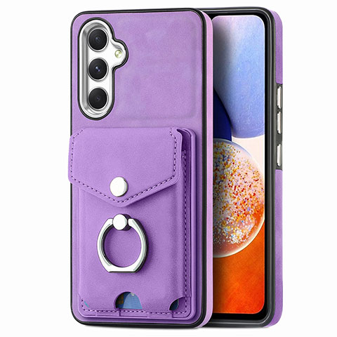 Funda Silicona Goma de Cuero Carcasa SD4 para Samsung Galaxy M44 5G Morado