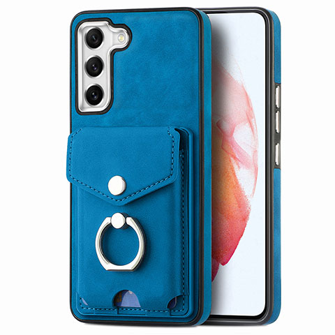 Funda Silicona Goma de Cuero Carcasa SD4 para Samsung Galaxy S21 FE 5G Azul