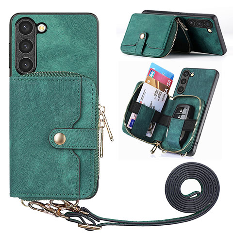 Funda Silicona Goma de Cuero Carcasa SD4 para Samsung Galaxy S24 5G Verde