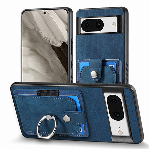 Funda Silicona Goma de Cuero Carcasa SD5 para Google Pixel 8 5G Azul