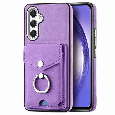 Funda Silicona Goma de Cuero Carcasa SD5 para Samsung Galaxy A54 5G Purpura Claro