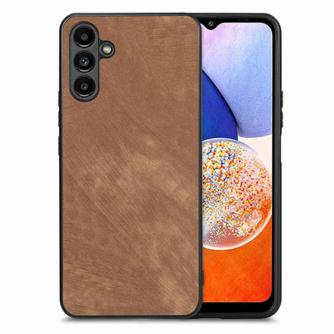 Funda Silicona Goma de Cuero Carcasa SD5 para Samsung Galaxy M44 5G Marron