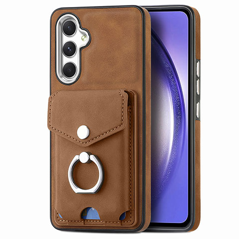 Funda Silicona Goma de Cuero Carcasa SD5 para Samsung Galaxy Quantum4 5G Marron