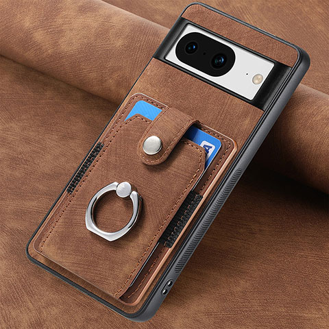 Funda Silicona Goma de Cuero Carcasa SD6 para Google Pixel 8 5G Marron