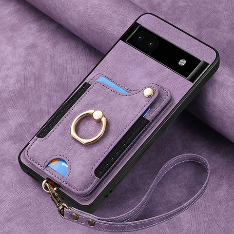 Funda Silicona Goma de Cuero Carcasa SD6 para Google Pixel 8 Pro 5G Morado