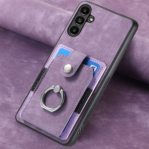 Funda Silicona Goma de Cuero Carcasa SD6 para Samsung Galaxy A34 5G Purpura Claro