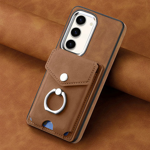 Funda Silicona Goma de Cuero Carcasa SD6 para Samsung Galaxy S22 Plus 5G Marron