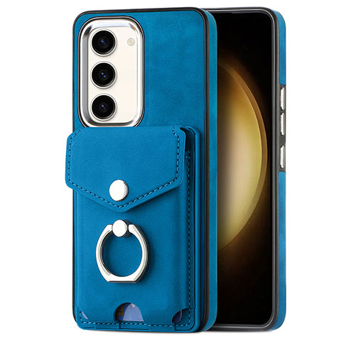 Funda Silicona Goma de Cuero Carcasa SD7 para Samsung Galaxy S22 5G Azul