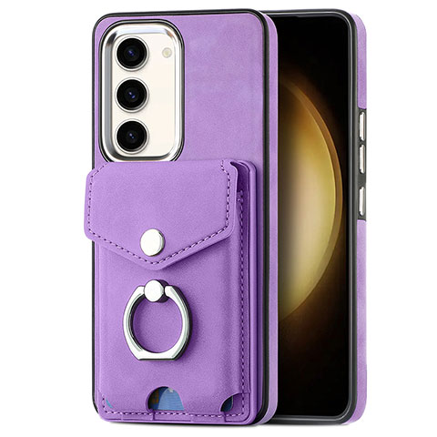 Funda Silicona Goma de Cuero Carcasa SD7 para Samsung Galaxy S22 5G Purpura Claro