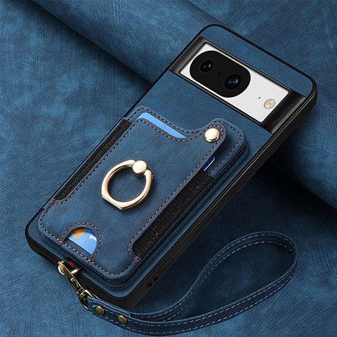 Funda Silicona Goma de Cuero Carcasa SD8 para Google Pixel 8 5G Azul