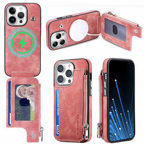 Funda Silicona Goma de Cuero Carcasa SD9 para Apple iPhone 13 Pro Rosa