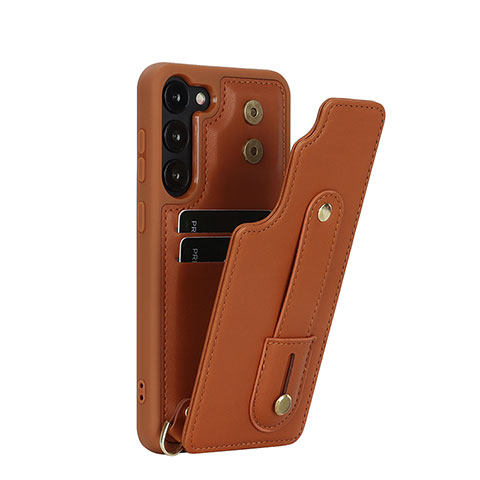 Funda Silicona Goma de Cuero Carcasa SY1 para Samsung Galaxy S22 Plus 5G Marron