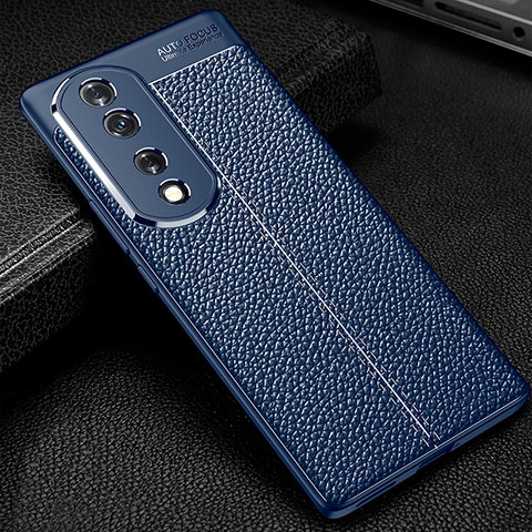 Funda Silicona Goma de Cuero Carcasa WL1 para Huawei Honor 70 Pro 5G Azul