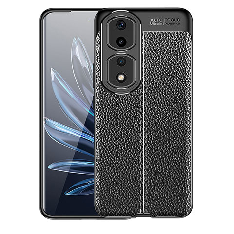 Funda Silicona Goma de Cuero Carcasa WL1 para Huawei Honor 90 Pro 5G Negro