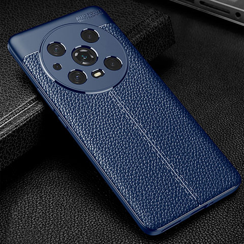 Funda Silicona Goma de Cuero Carcasa WL1 para Huawei Honor Magic4 Pro 5G Azul