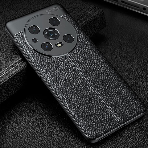 Funda Silicona Goma de Cuero Carcasa WL1 para Huawei Honor Magic4 Pro 5G Negro