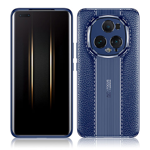 Funda Silicona Goma de Cuero Carcasa WL1 para Huawei Honor Magic5 Ultimate 5G Azul