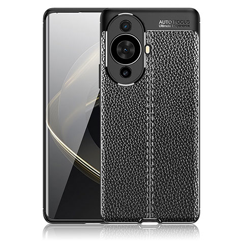 Funda Silicona Goma de Cuero Carcasa WL1 para Huawei Nova 11 Negro